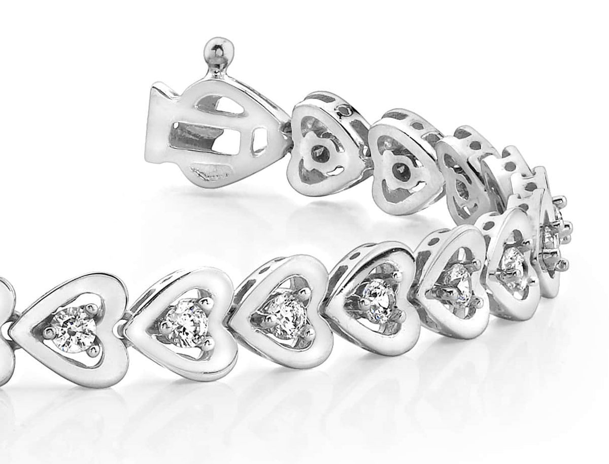 Hearts tennis bracelet
