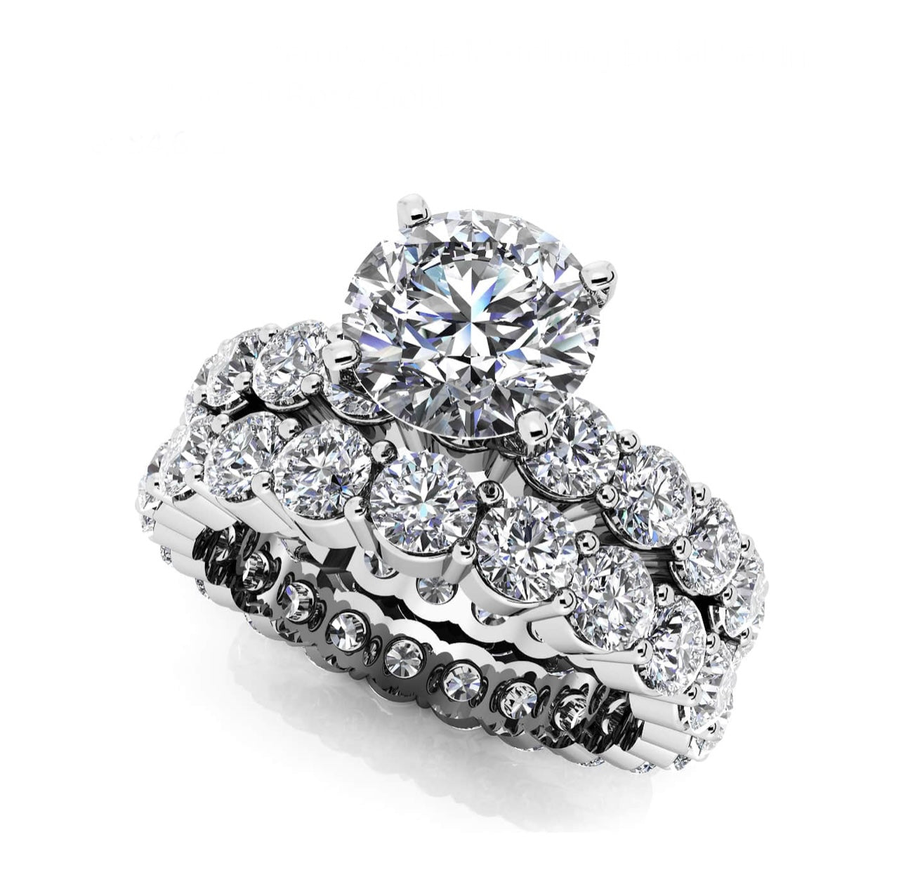 Round Brilliant wedding set
