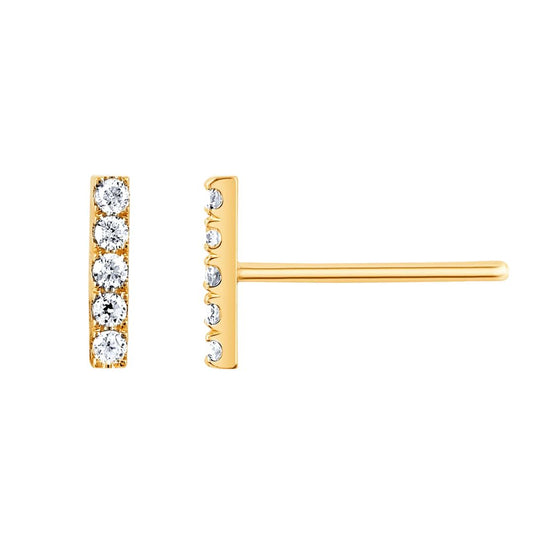 Diamond bar mini studs