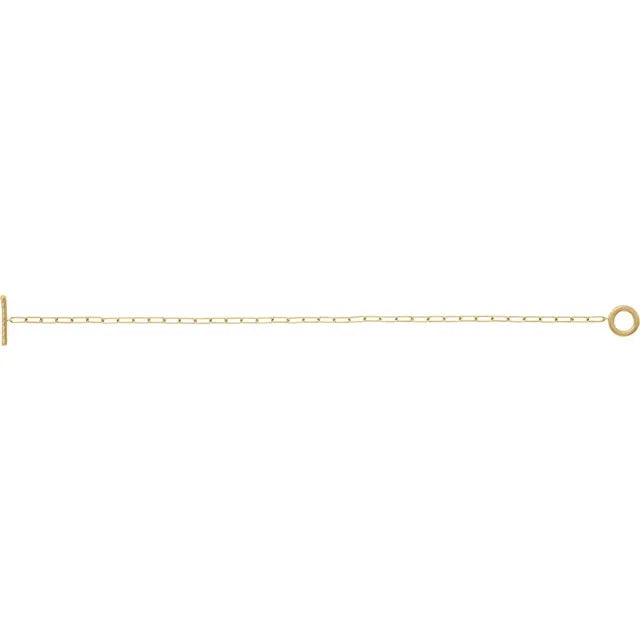 Diamond toggle paperclip chain bracelet