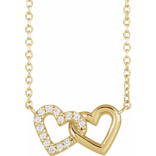 Mini interlocking hearts