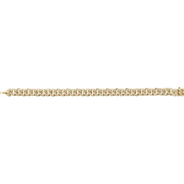 Diamond curb chain bracelet